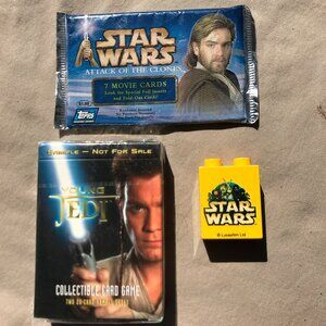 Star Wars Collectable bundle-Topps card, Lego, & Card game
